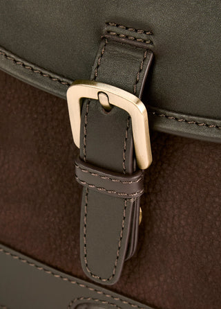 Clara Ladies Leather Saddle Bag- Mocha