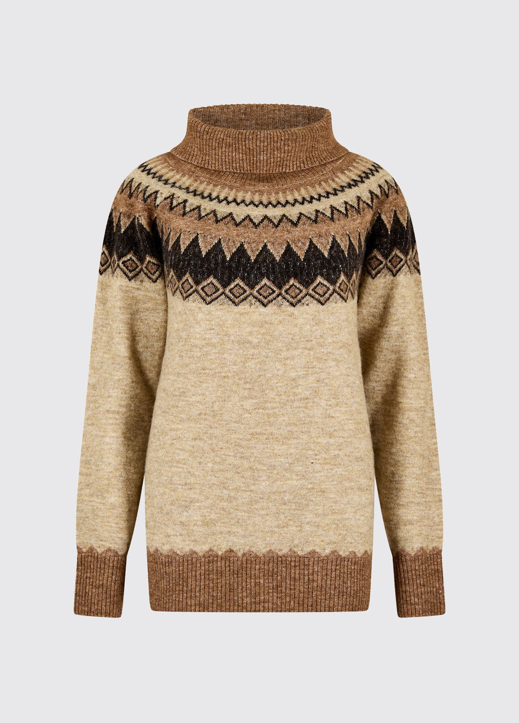Devlin Women's Fair Isle pattern sweater - Oat Multi – Crowberry Wood ...