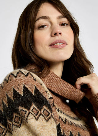 Devlin Women's Fair Isle pattern sweater - Oat Multi