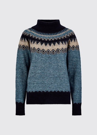 Devlin Women's Fair Isle Pattern Sweater - Navy Multi
