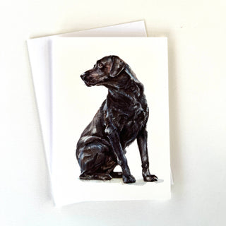 Black Lab - Greeting Card