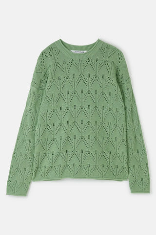 Eden Jumper (Pointelle knit)-Soft Sage