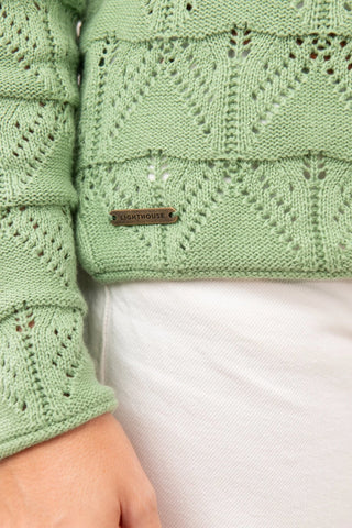 Eden Jumper (Pointelle knit)-Soft Sage