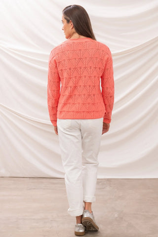Eden Jumper (Pointelle knit)-Sugar Coral