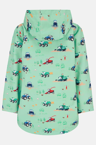 Ethan Boys Coat -Soft Green Tractor