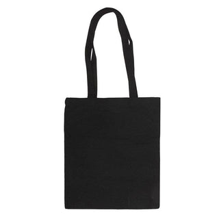 Black Folk Floral Polycotton Tote Bag