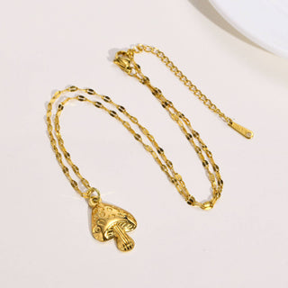 Toadstool Necklace in Gold