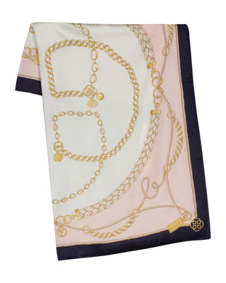 CHAIN PRINT SILK SCARF