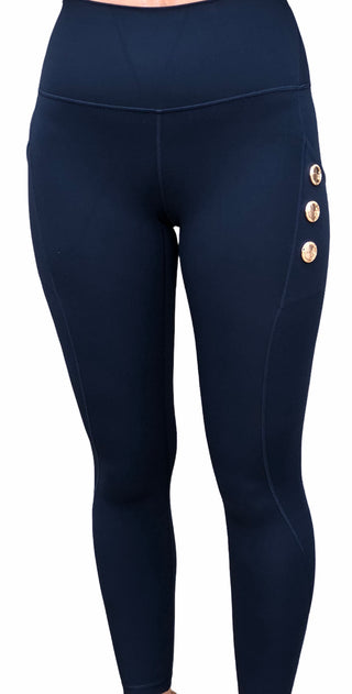 Leggings with Gold Buttons