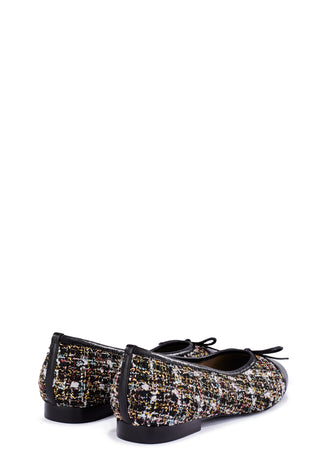 Ballet Shoe Black Sparkle Boucle
