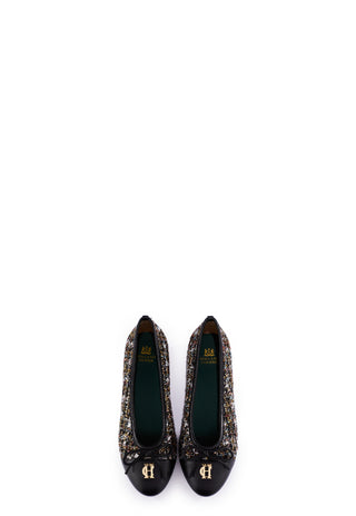 Ballet Shoe Black Sparkle Boucle