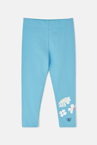 Mollie Leggings - Blue with Daisy