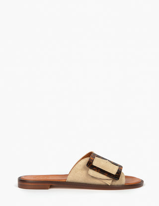 BIARRITZ BUCKLE SANDAL CAMEL