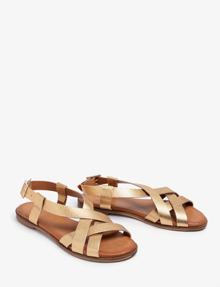 BUTTERCUP LEATHER SANDAL GOLD