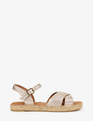 CAMPO LEATHER ESPADRILLE CHAMPAGNE