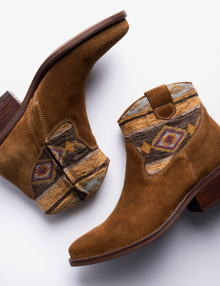Cassidy Suede Cowboy Boot - Tan