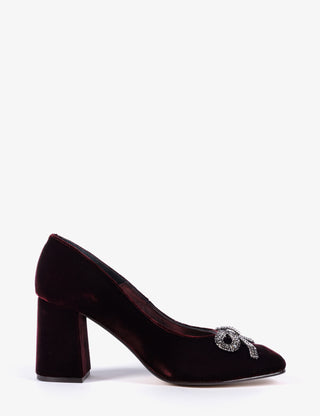Gamine Bow Velvet Shoe