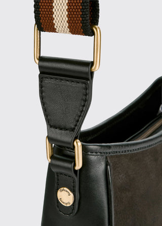 Tullyfern Suede And Leather Handbag - Black