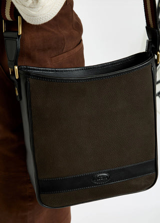 Tullyfern Suede And Leather Handbag - Black