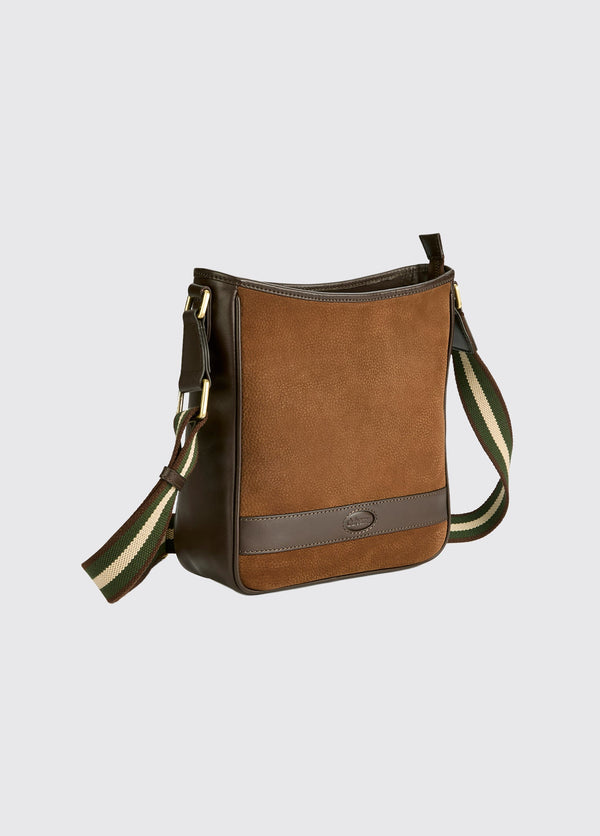 Tullyfern Suede And Leather Handbag - Walnut