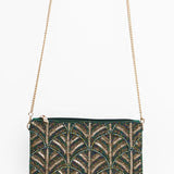 DARK GREEN AND GOLD SWIRL BAG