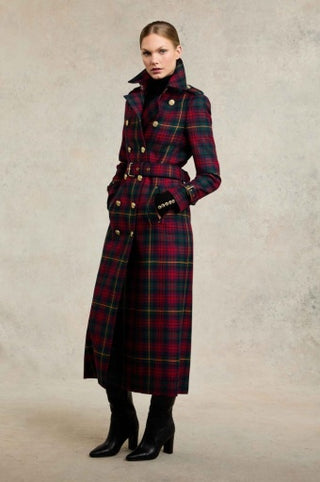 MARLBOROUGH TRENCH COAT FULL LENGTH - LOGAN TARTAN