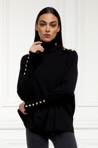 QUEENSBURY CAPE KNIT - BLACK