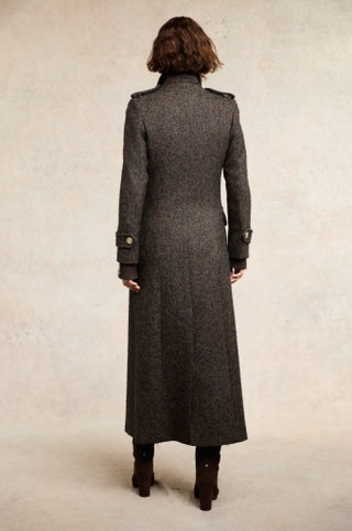 THE GREAT COAT - WIDE TOOTH BLACK HERRINGBONE