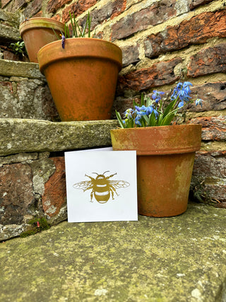 Honey Lily Bee Greeting Card