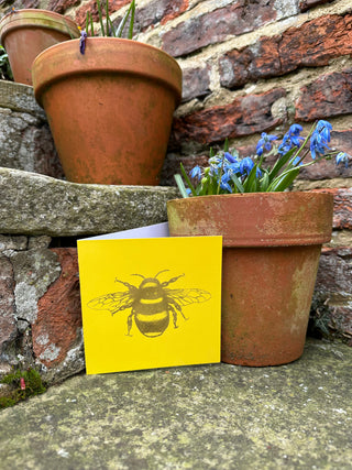 Tuberose Foil Bee Greeting Card