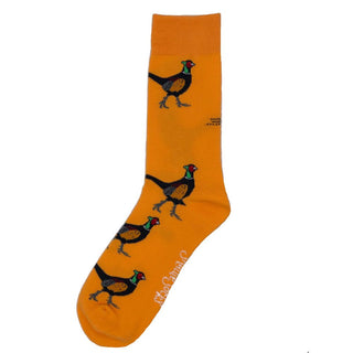 Standing Pheasant Socks Orange